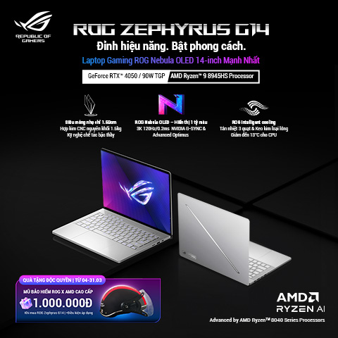 ROG Zephyrus G14/G16 - Nhận quà độc quyền