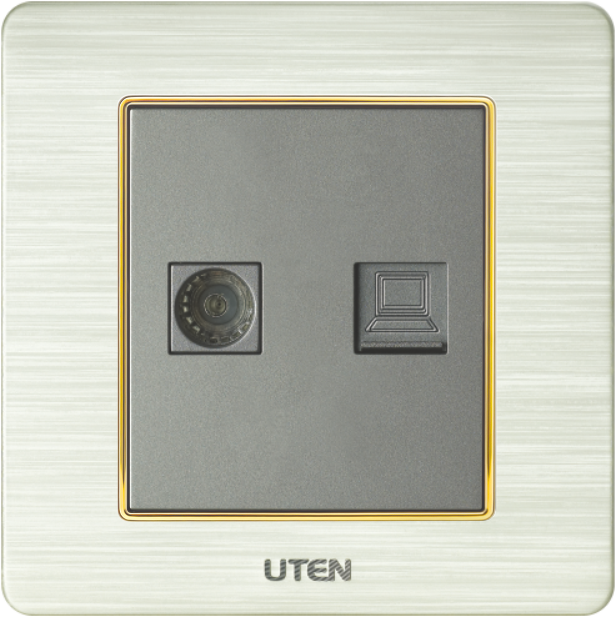 Ổ cắm tivi + mạng uten V6.0