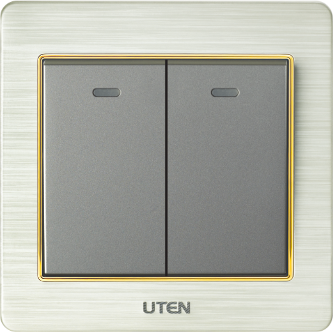 Công tắc đôi 1 chiều uten V6.0
