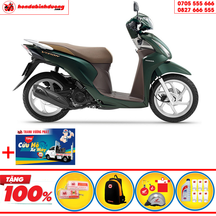 Honda Vision 2019 đỏ  hỗ trợ góp  ở An Giang giá 30tr MSP 1066057