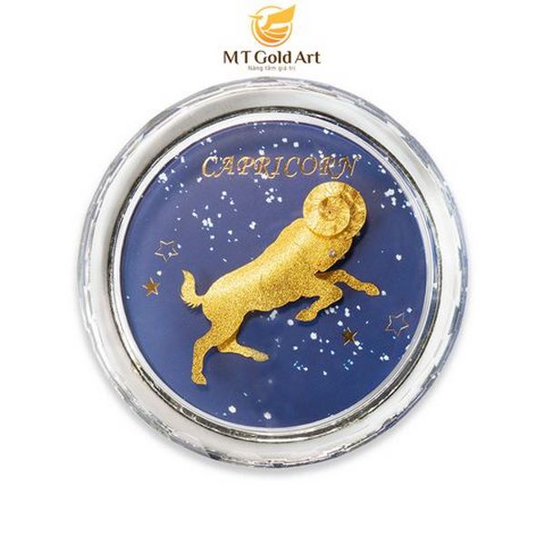 Chặn giấy pha lê - 12 cung hoàng đạo mạ vàng 10