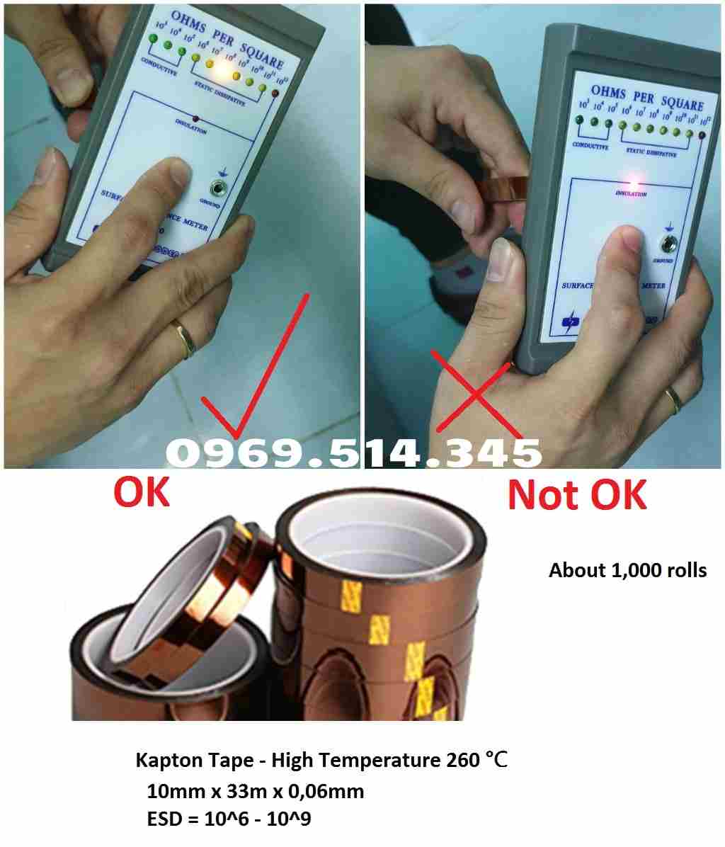 Sử dụng băng dính chịu nhiệt Kapton