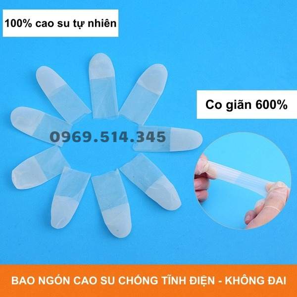 Bao ngón chống tĩnh điện không đai, độ co giãn đến 600%