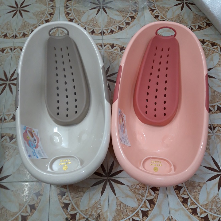 Chậu tắm Việt Nhật cho bé hình Elip có giá đỡ 2202