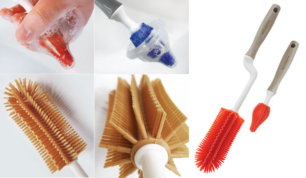 Bộ cọ rửa bình sữa, núm ti Silicone Mother-K Hàn Quốc