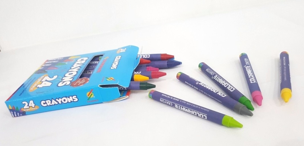 Bút sáp màu 24 cây hộp giấy (CRAYONS-24P)
