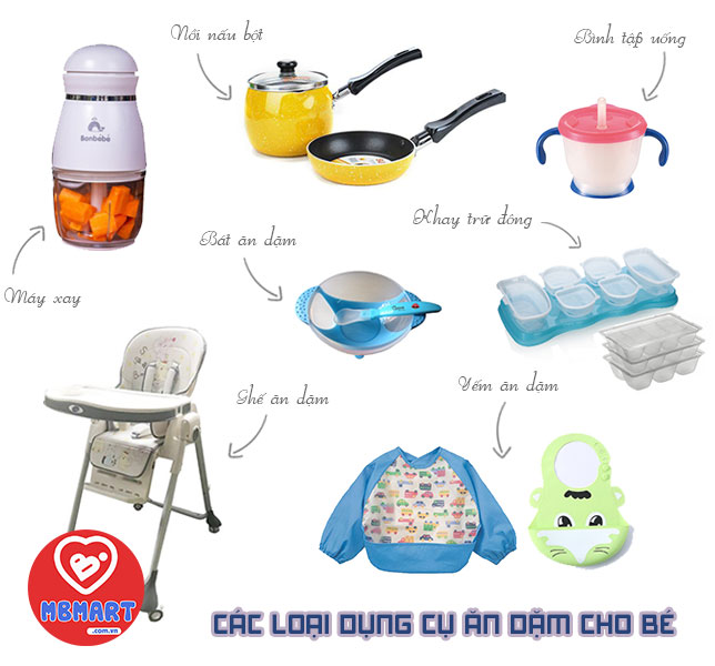 Tìm hiểu về các loại dụng cụ ăn dặm cho bé khi bước vào thời kỳ ăn ...