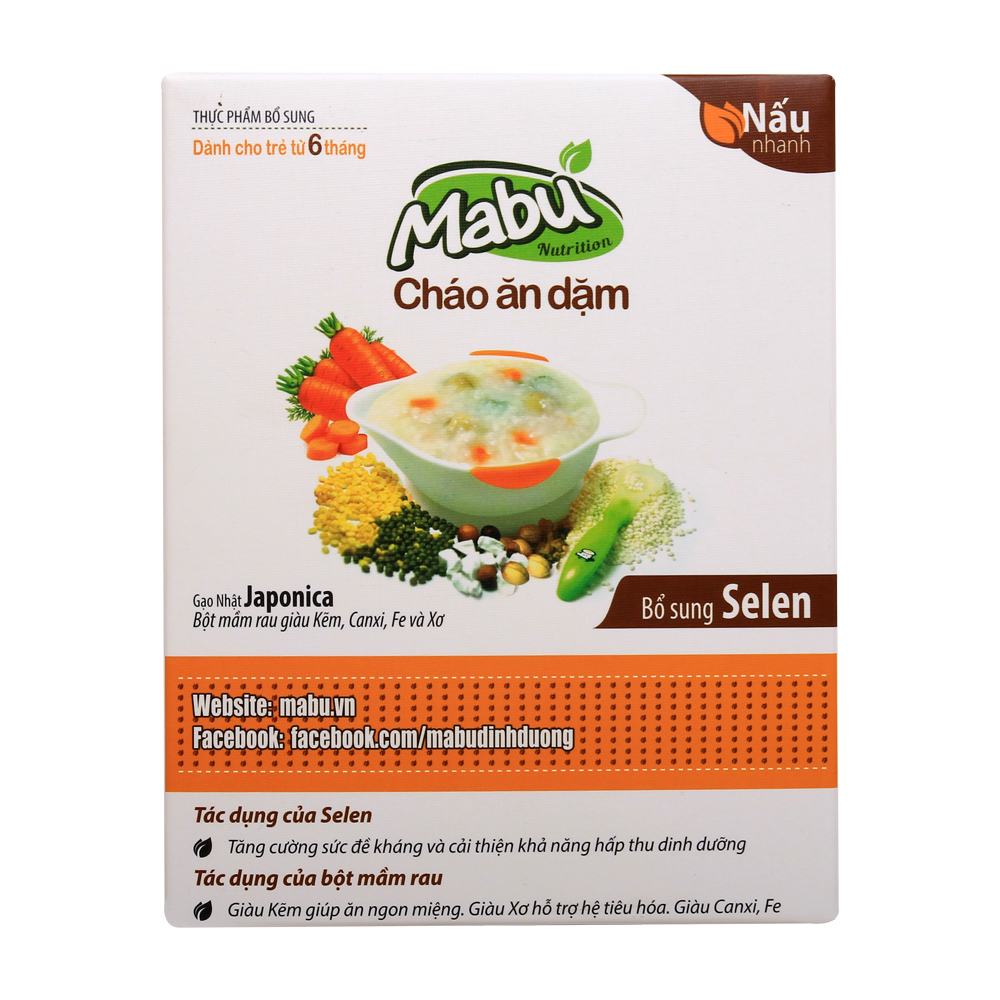 Cháo ăn dặm mabu nguyên hạt số 1 400g