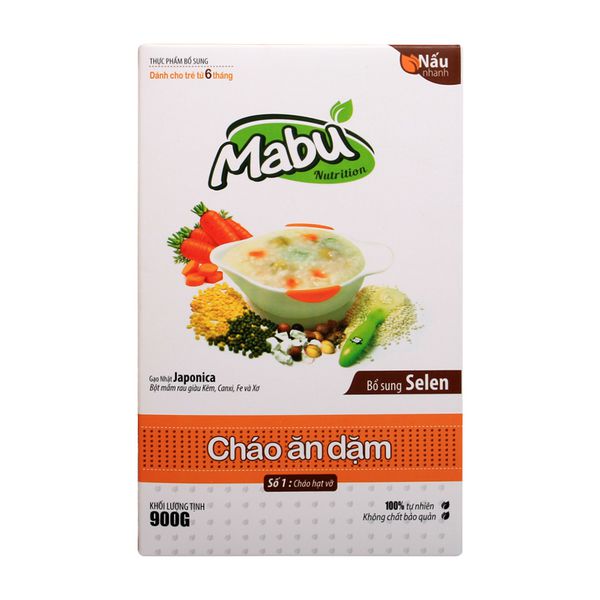 Cháo ăn dặm mabu hạt vỡ số 1 (900g)