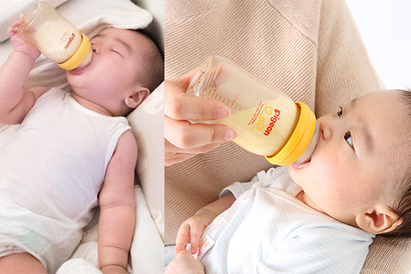 Hướng dẫn cách cho bé bú bình sữa Pigeon để không bị sặc, đầy hơi | MBMart.com.vn