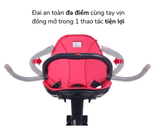 Đai an toàn đa điểm cùng tay vịn đóng mở chỉ với một thao tác
