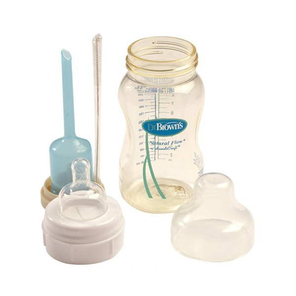 Thiết kế bình sữa Drbrowns nhựa PES 240ml cổ rộng
