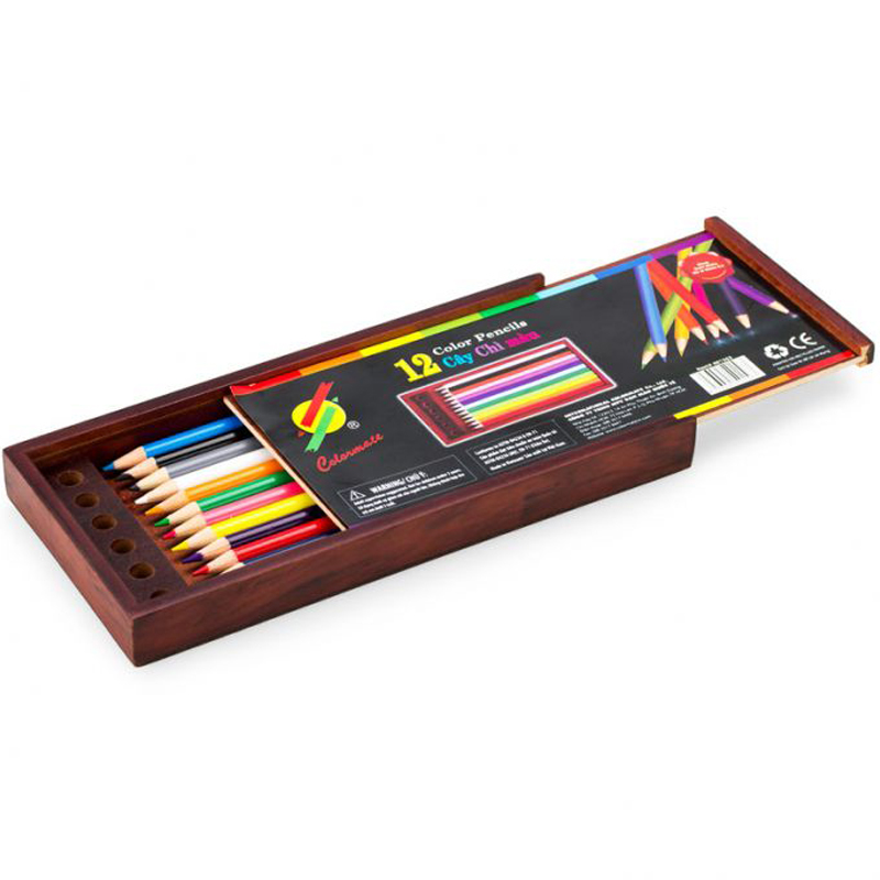 Hộp nhựa 10 cây bút chì màu thường Artist Colormate