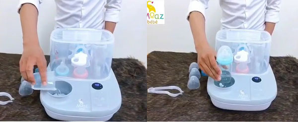 Hướng dẫn sử dụng máy tiệt trùng sấy khô và hâm sữa Moaz Bebe MB-005