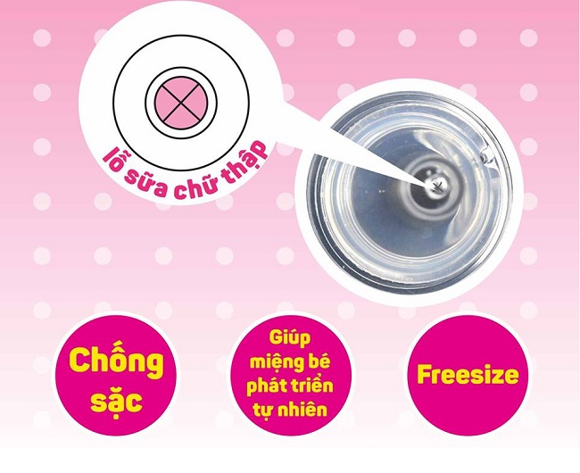 Núm ty chuchu silicon 1PC (cổ hẹp)