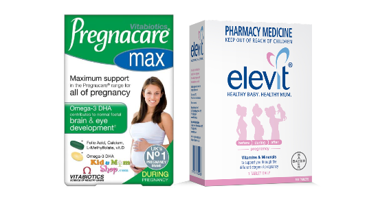 Pregnacare Max và Elevit