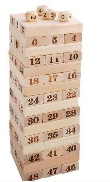Đồ chơi rút gỗ số XH13 (48 thanh)