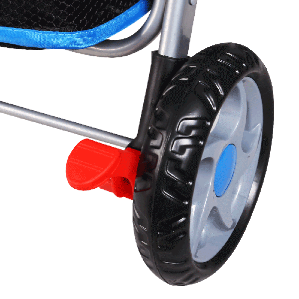 Bánh sau của xe đẩy Gluck C8M với phanh an toàn