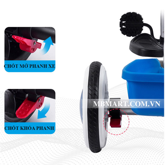Xe đẩy đôi 3 bánh cho bé có mái che 838A