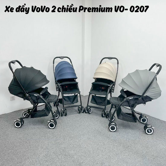 Xe đẩy cho bé VoVo 2 chiều premium Vo-0207 nhiều màu sắc