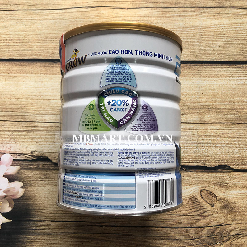 Sữa Bột Abbott Grow 3 Hương Vani 900g 1 2 Tuổi Mbmart Com Vn