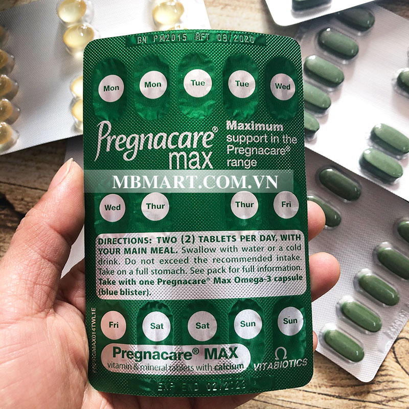 Vitamin Ba Bầu Pregnacare Max Mẫu Mới 84 Vien Mbmart Com Vn