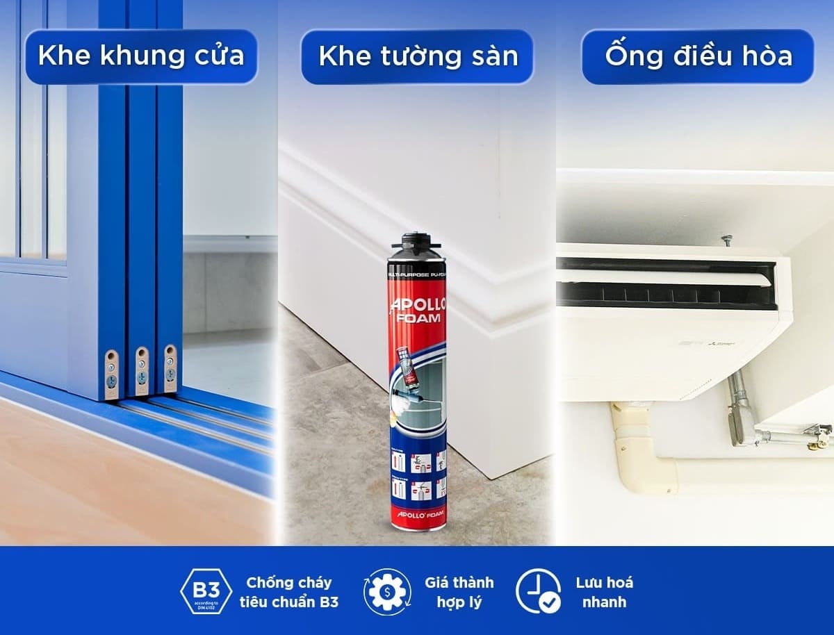 Báo giá keo bọt nở Apollo Foam mới nhất – Có chứng chỉ CO CQ và hóa đơn VAT