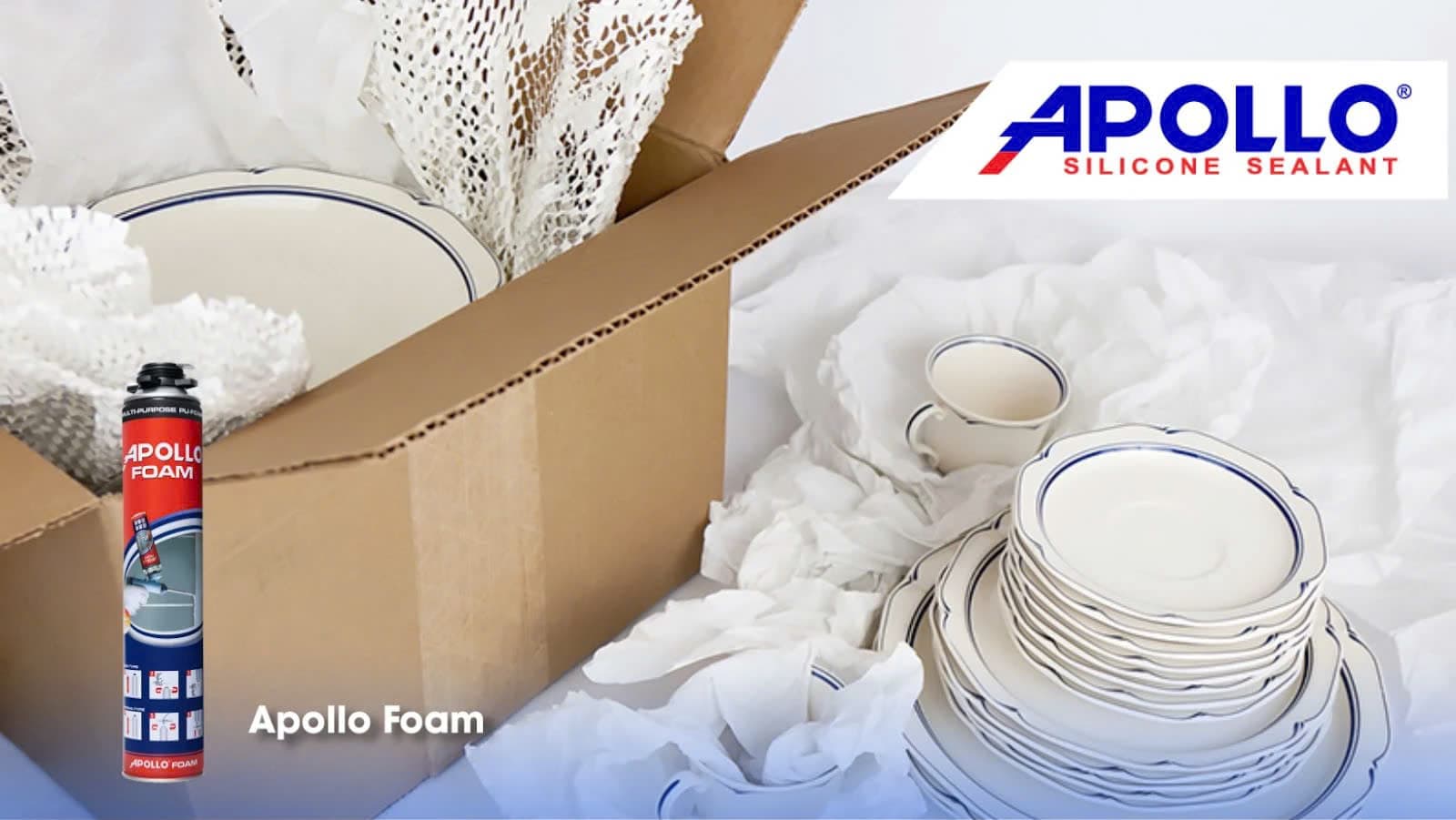 Giải pháp đóng gói hàng hóa dễ vỡ rẻ và hiệu quả với keo Apollo Foam