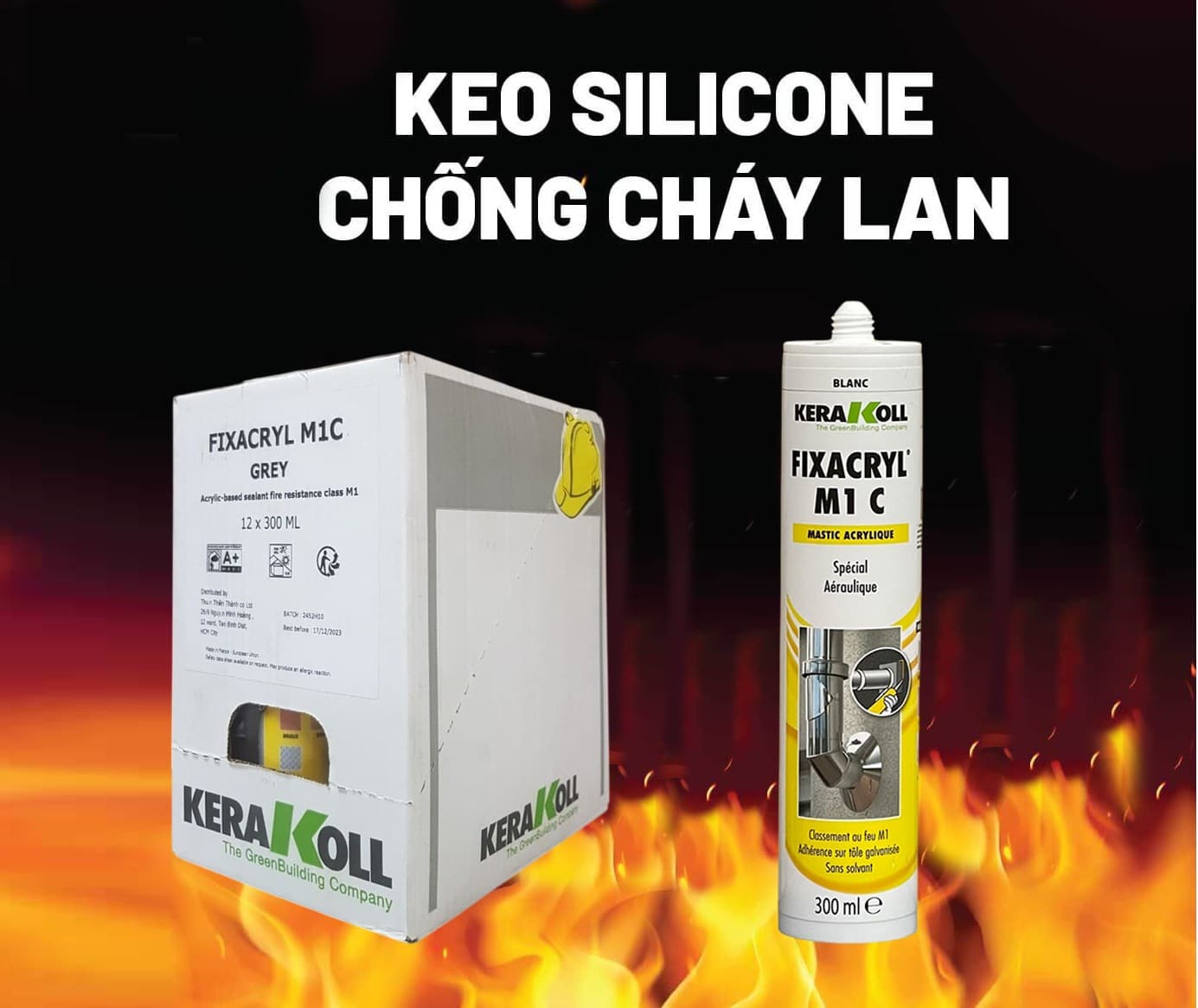 Địa chỉ mua keo silicone chống cháy lan chính hãng, CO CQ đầy đủ, giá tốt cho  nhà thầu, giao hàng nhanh toàn quốc