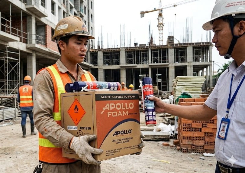 Nên mua Keo Apollo Foam theo thùng hay theo chai lẻ lợi hơn cho đơn vị thi công?