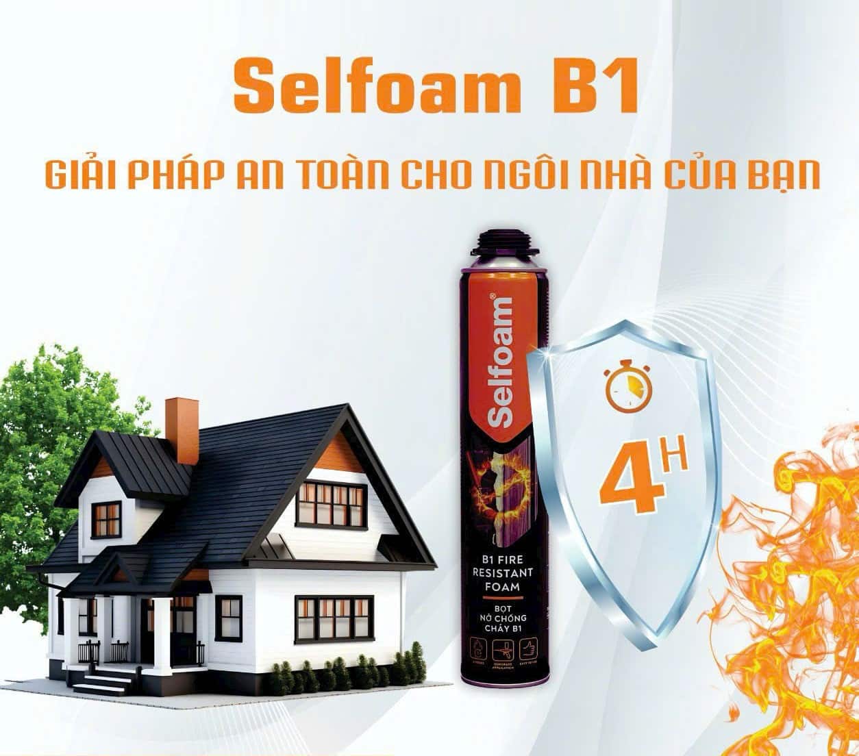 Selfoam B1 – Vật liệu chống cháy lan tối ưu cho khe tường, sàn và trần kỹ thuật