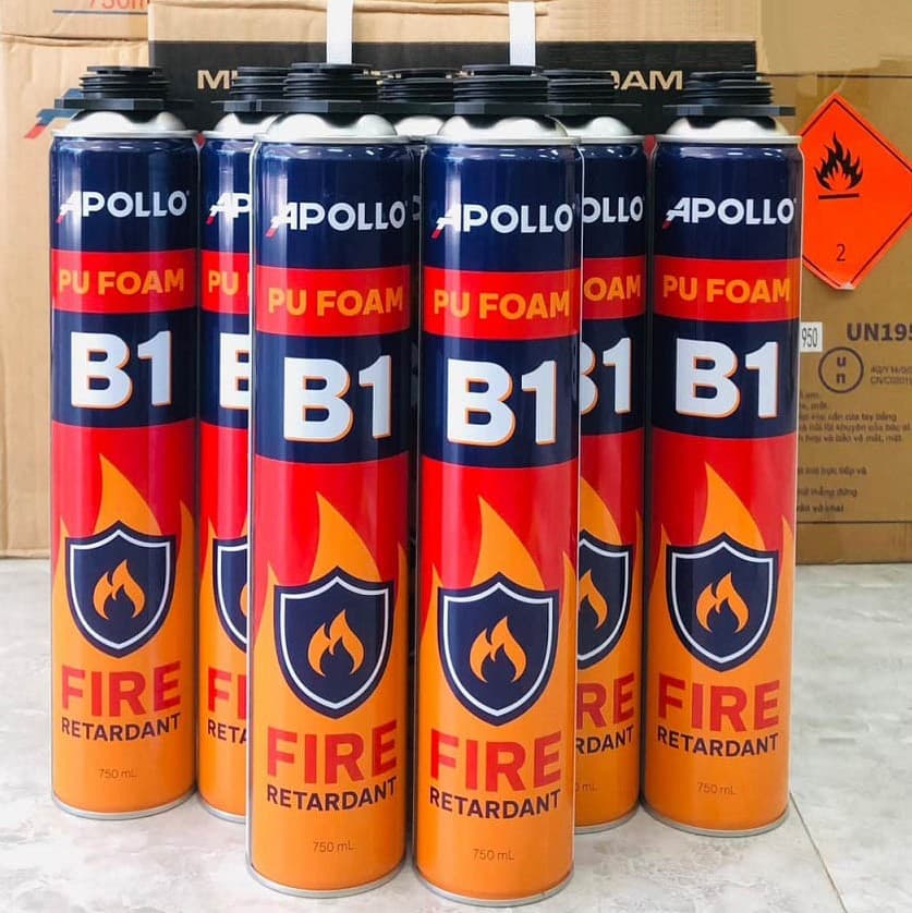 Keo bọt nở chống cháy cấp B1 Apollo