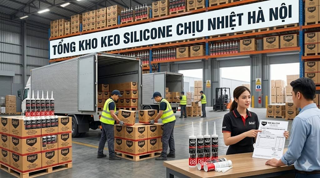 Tổng kho keo silicone chịu nhiệt ở hà nội có thể giao hàng nhanh toàn miền bắc