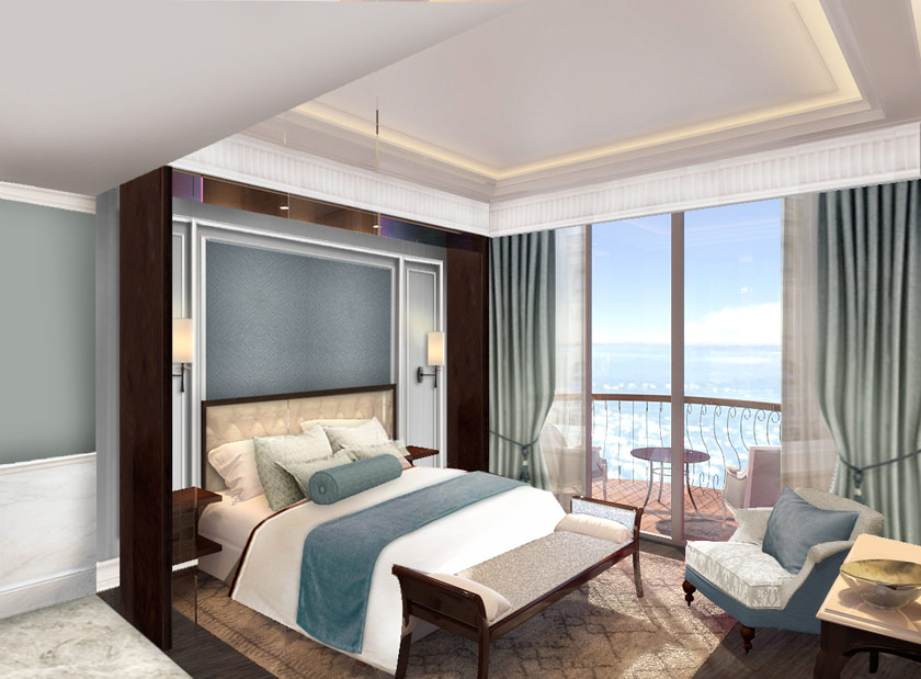 phòng club deluxe bay view khách sạn Grand Hạ Long