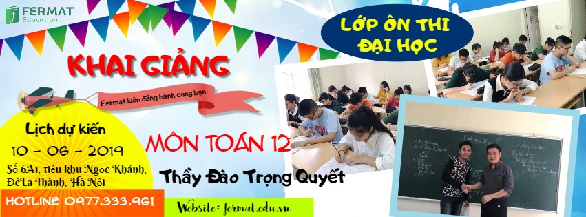 THÔNG BÁO TUYỂN SINH LỚP ÔN THI ĐẠI HỌC THẦY ĐÀO TRỌNG QUYẾT