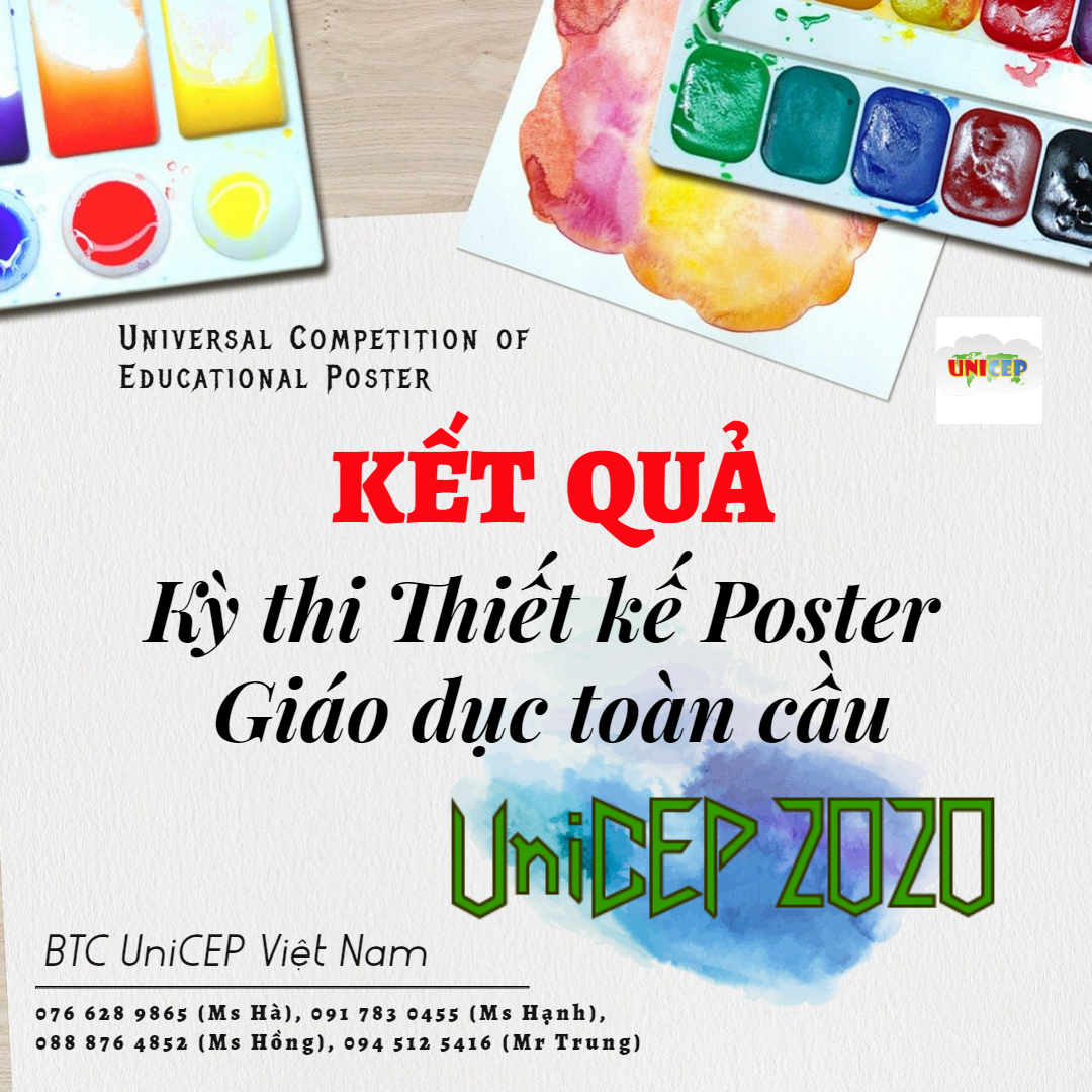 Kết quả kỳ thi Thiết kế Poster Giáo dục toàn cầu UniCEP 2020