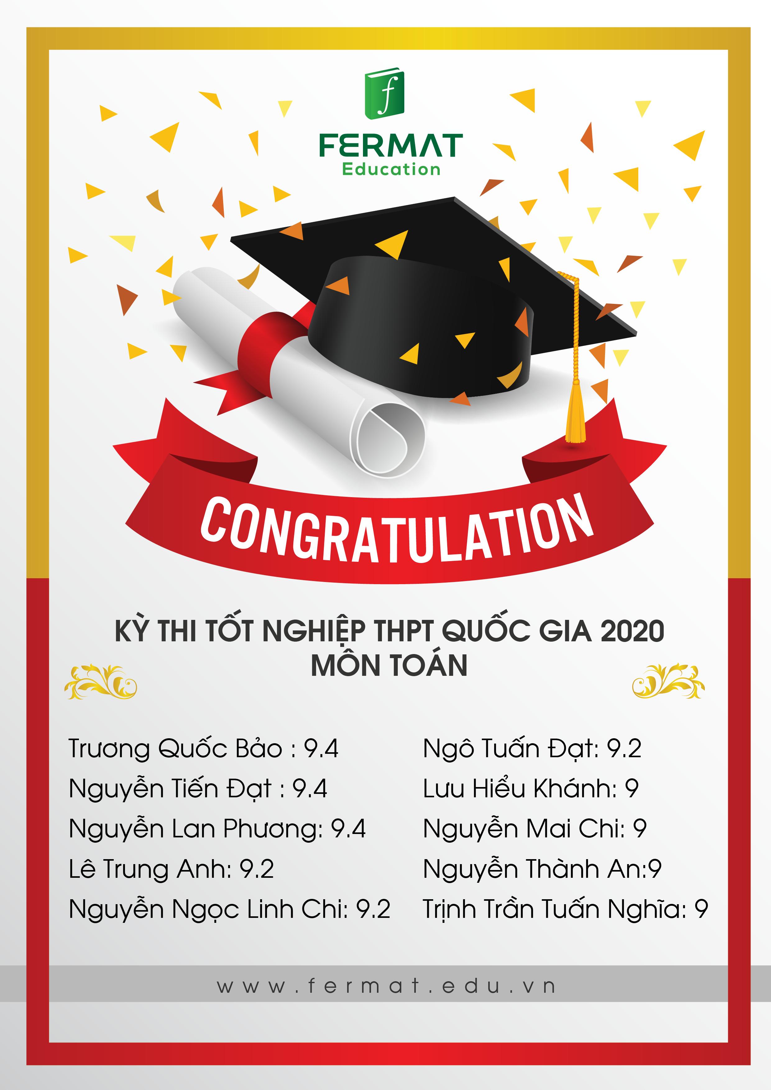 Vinh danh học sinh đạt điểm cao trong Kỳ thi THPTQG (2020 ...