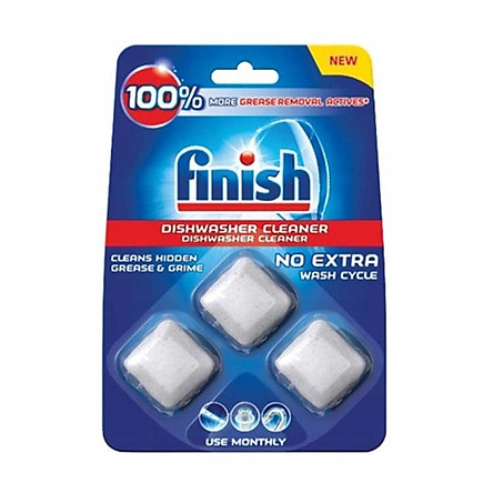 Viên vệ sinh máy rửa bát Finish - vỉ 3 viên