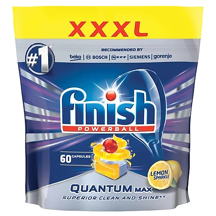 Viên rửa bát Finish Quantum max 60v lemon