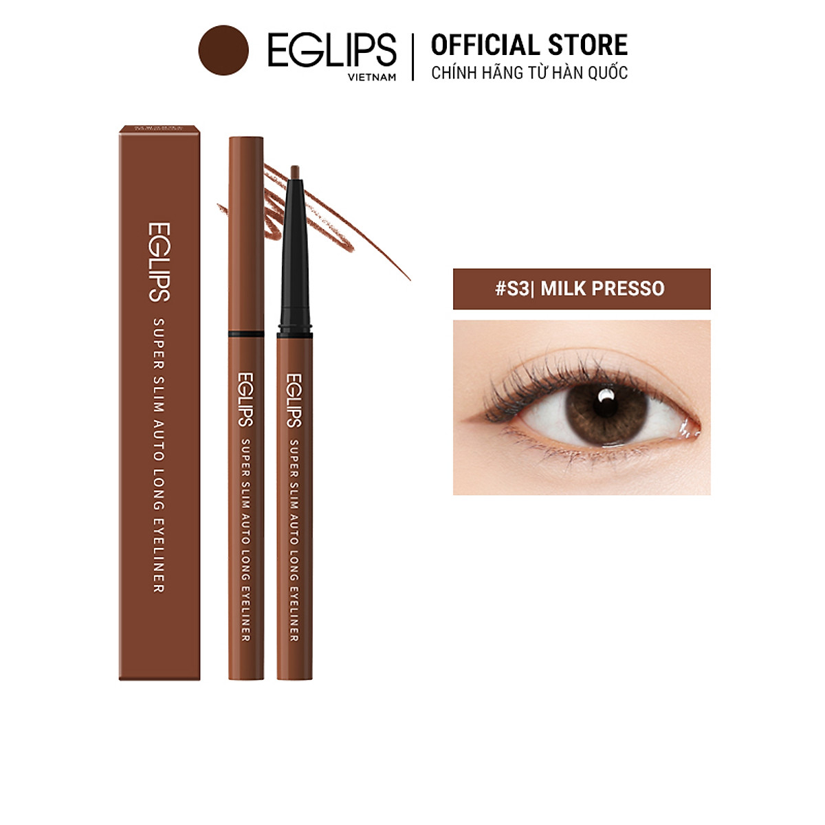 Kẻ mắt Eglips Super Slim Auto Long Eyeliner 0.12g