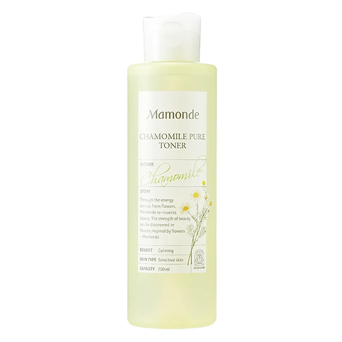 Nước cân bằng dưỡng ẩm thiết yếu dịu nhẹ cho da nhạy cảm Mamonde Chamomile Pure Toner 250ml