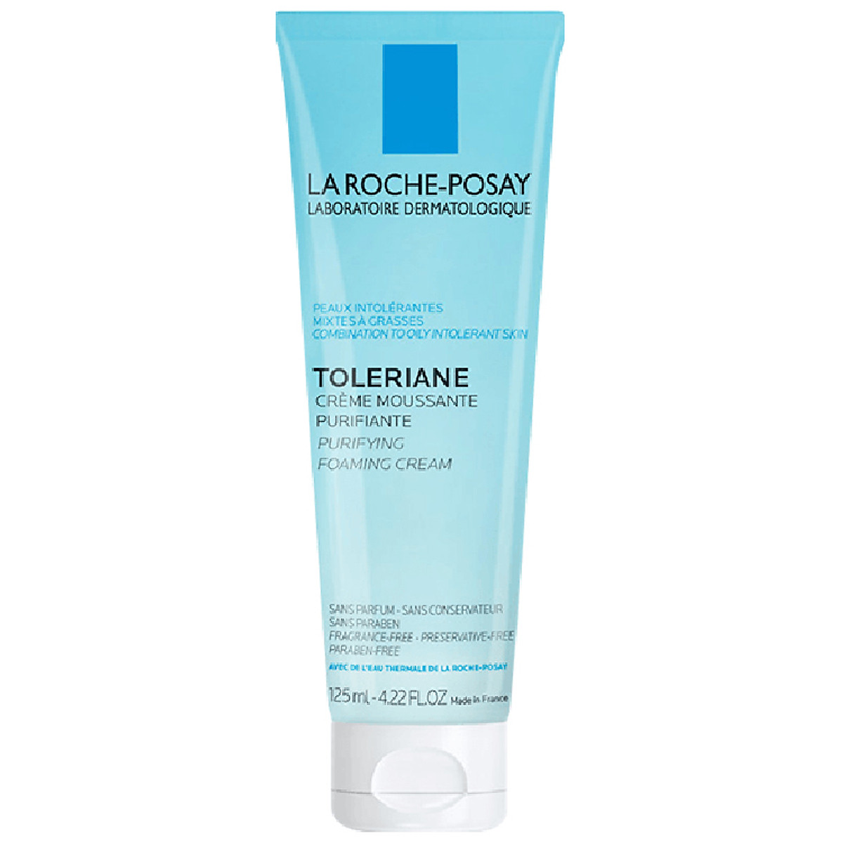 Sữa rửa mặt cho da hỗn hợp, da dầu rất nhạy cảm & kích ứng La Roche-Posay Toleriane Foaming Cream 125ml