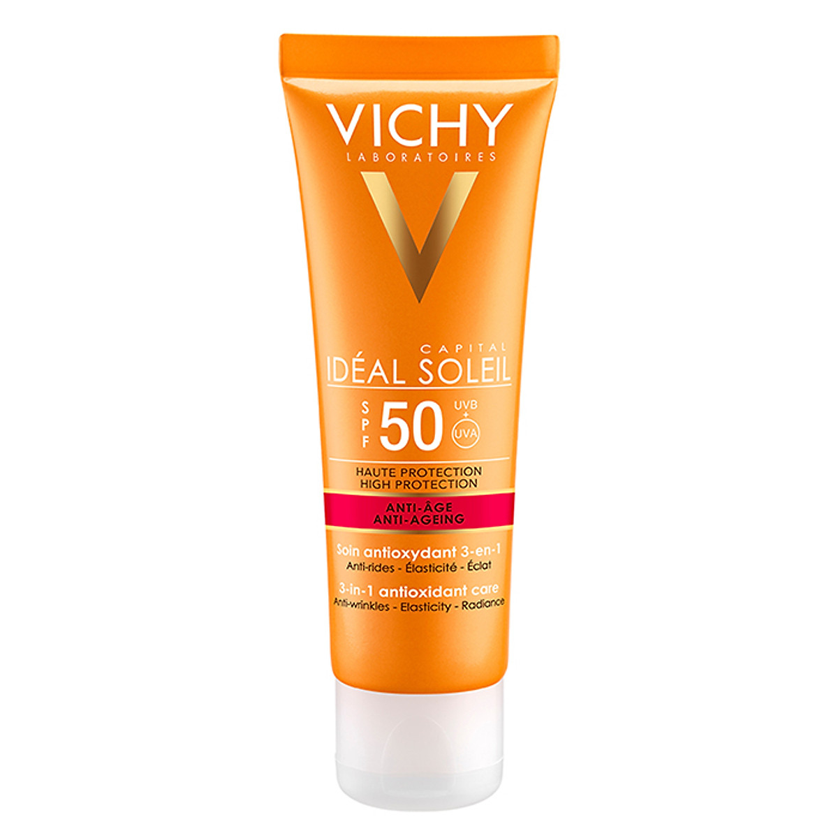 Kem chống nắng bảo vệ và giúp giảm các dấu hiệu lão hóa Vichy Capital Soleil 3 in 1 Anti-Aging SPF50 50ml