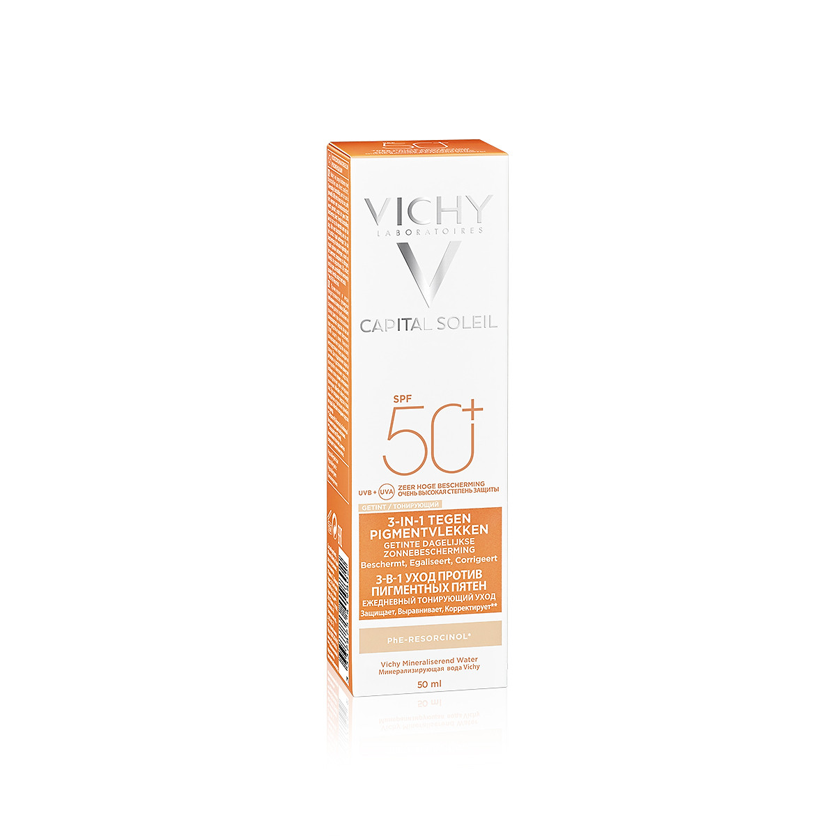 Kem chống nắng giảm thâm nám SPF 50+ Vichy Capital Soleil UVB+UVA Anti Dark Spot 3 in 1 50ml