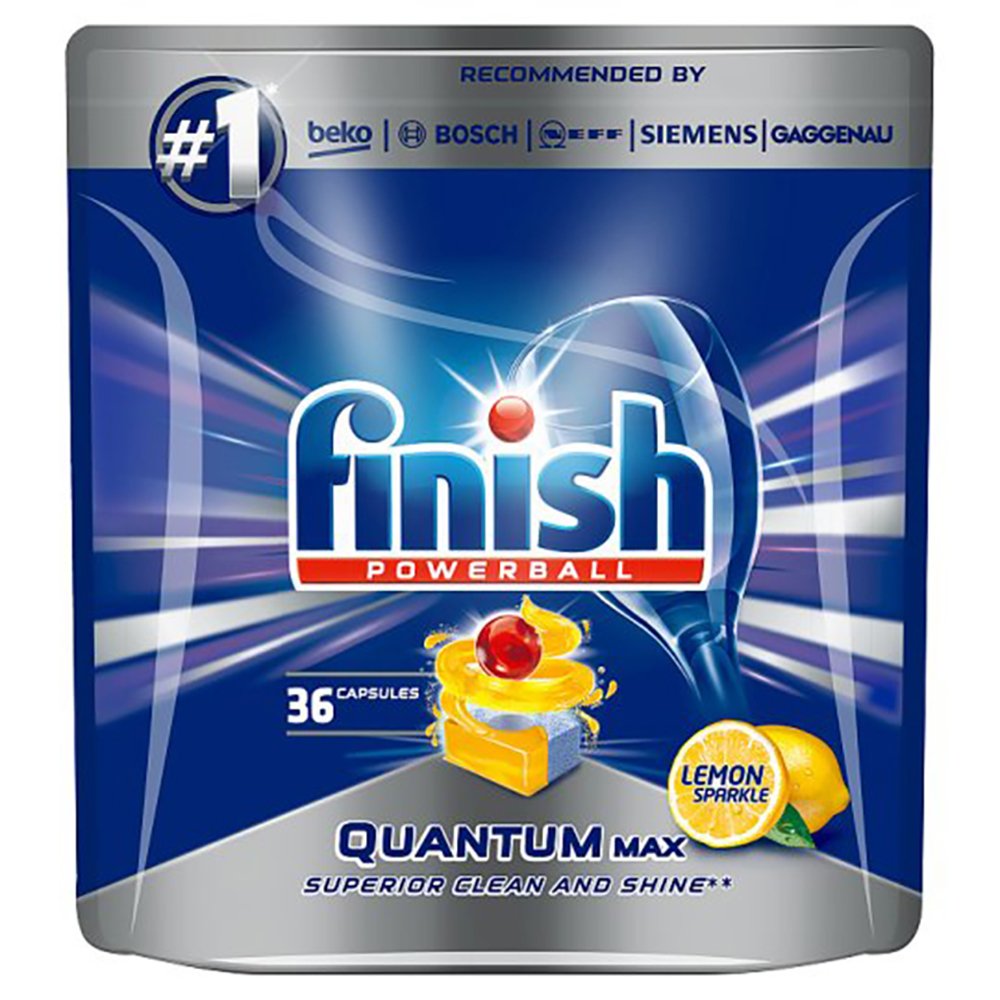 Viên rửa chén bát Finish Quantum Max 36 viên Lemon