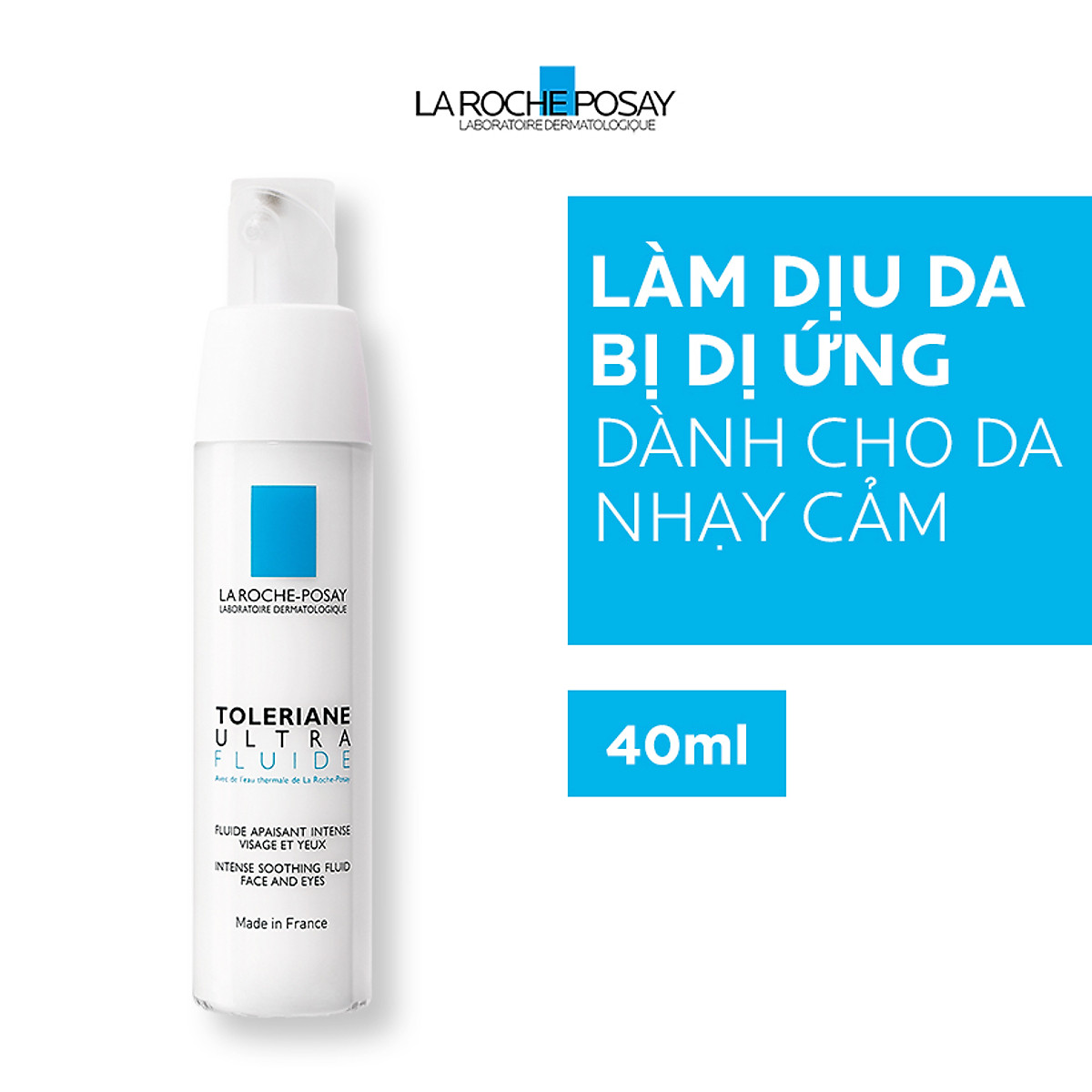 Kem dưỡng làm dịu & bảo vệ cho da khô rất nhạy cảm La Roche-Posay Toleriane Ultra Light 40ml