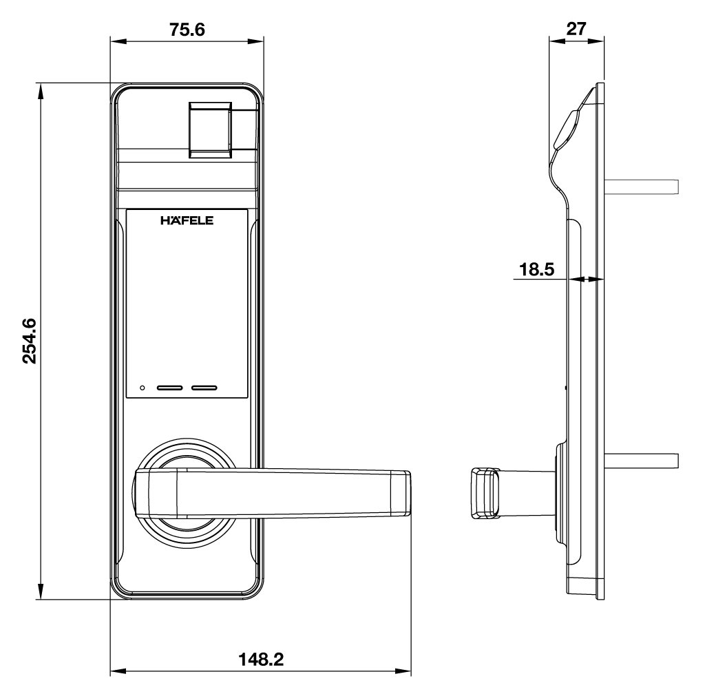 Khóa điện tử HAFELE EL7700 – TCS