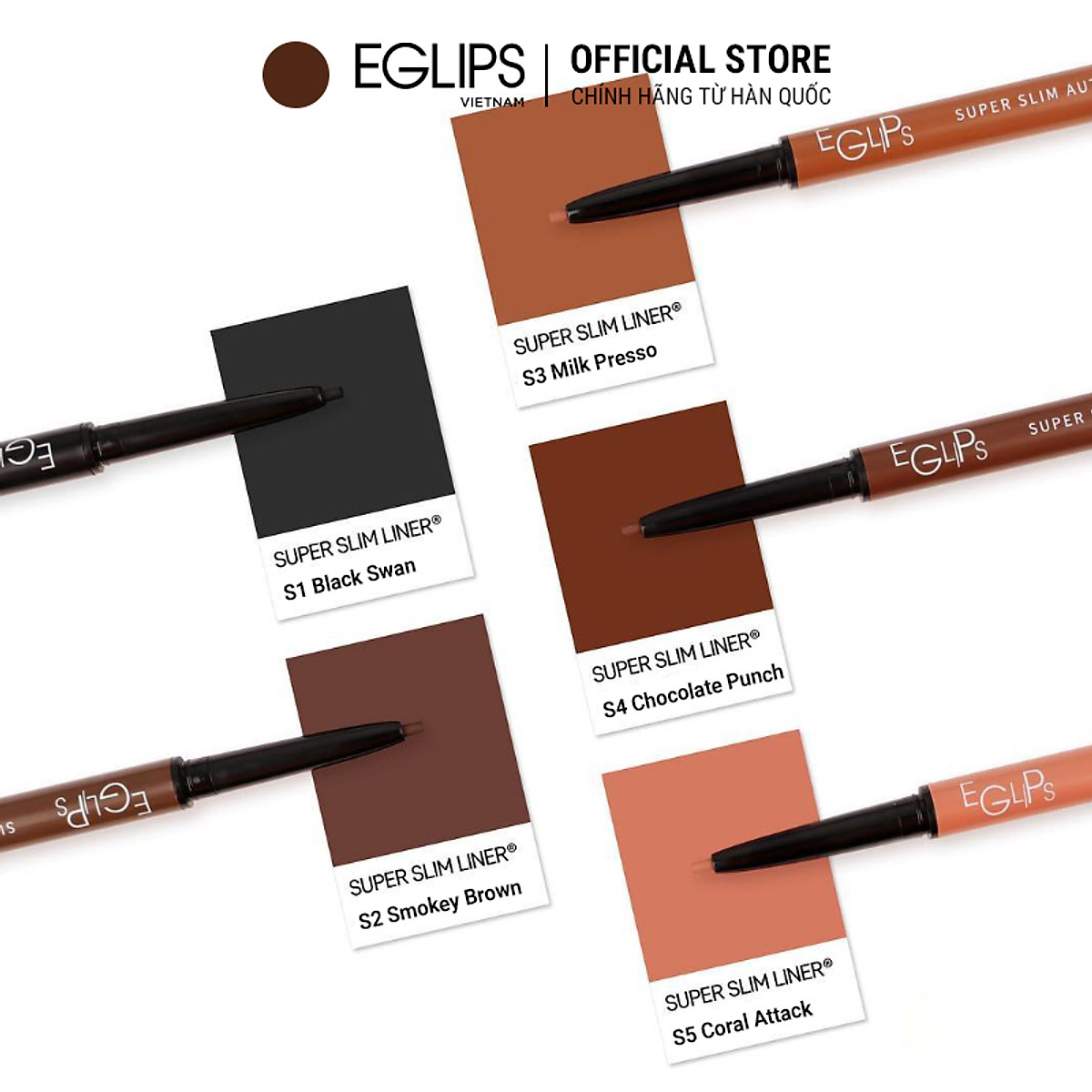 Kẻ mắt Eglips Super Slim Auto Long Eyeliner 0.12g