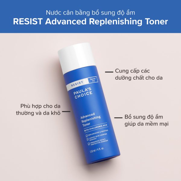 Nước cân bằng chống lão hóa, bổ sung chuyên sâu Paula's Choice Resist Advanced Replenishing Toner 118ml 