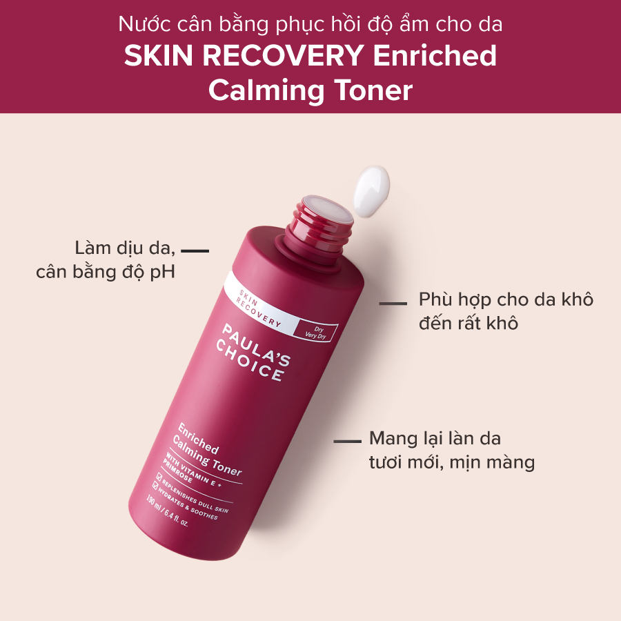 Toner phục hồi độ ẩm cho da Paula's Choice Skin Recovery Enriched Calming Toner 190ml